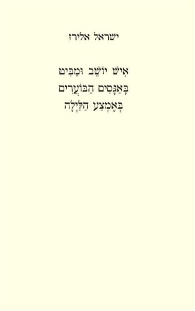 עטיפת הספר איש יושב ומביט באגסים הבוערים באמצע הלילה | ישראל אלירז