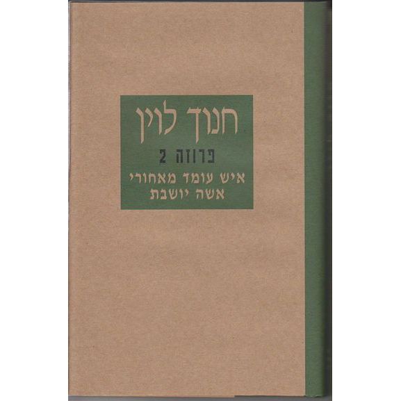 עטיפת הספר איש עומד מאחורי אשה יושבת | חנוך לוין