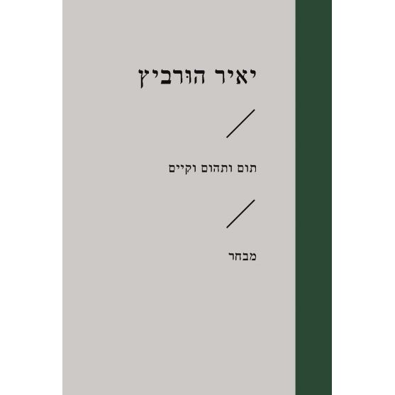 עטיפת הספר תום ותהום וקיים | יאיר הוּרביץ