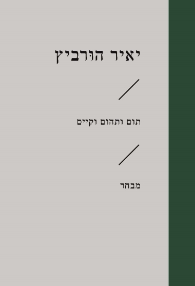 עטיפת הספר תום ותהום וקיים | יאיר הוּרביץ