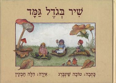 עטיפת הספר שיר בגודל גמד | טובה שינברג